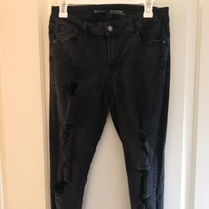 Black Ripped Jeggings